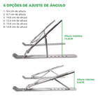 Suporte Para Notebook Altura Ajustável Alumínio Dobrável