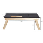 Suporte Para Notebook Dobrável Regulagem Altura Pinus/preto