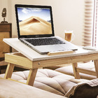 Suporte Para Notebook Mdf Branco E Pinus Dobrável E Mousepad