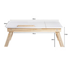 Suporte Para Notebook Mdf Branco E Pinus Dobrável E Mousepad