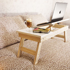 Suporte Para Notebook Mdf Branco E Pinus Dobrável E Mousepad