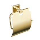 Suporte Para Papel Higiênico / Papeleira Em Metal Dourado - A