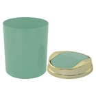 Suporte Para Papel Higiênico Com Lixeira Basculante Dourada 5