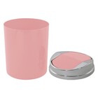 Suporte Para Papel Higiênico Com Lixeira Basculante Prata 5 L