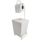 Suporte Para Papel Higiênico Com Lixeira De Chão Banheiro Bra