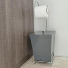 Suporte Para Papel Higiênico Com Lixeira De Chão Banheiro Cin