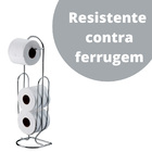 Suporte Para Papel Higiênico De Chão 3 Rolos Future Aço