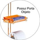 Suporte Para Papel Higiênico De Chão Com Porta Objetos Luxo -