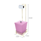 Suporte Para Papel Higiênico Dourado Com Lixeira 6 5 Litros -