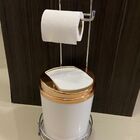 Suporte Para Papel Higiênico E Lixeira 5l Rose Gold Lavabo Br