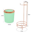 Suporte Para Papel Higiênico Lixeira Bascula Circular 5 Litro