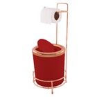 Suporte Para Papel Higiênico Lixeira Bascula Circular 5 Litro