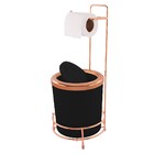 Suporte Para Papel Higiênico Lixeira Bascula Circular 5 Litro