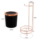 Suporte Para Papel Higiênico Lixeira Bascula Circular 5 Litro