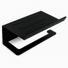 Suporte Para Papel Higiênico Preto Com Apoio Para Objetos Pre