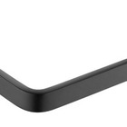 Suporte Para Papel Higiênico Preto Fosco Mod. Quadrado Em Aço