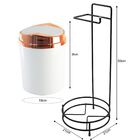 Suporte Para Papel Higiênico Preto Lixeira 5 Litros Basculant