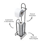 Suporte Para Papel Higiênico Requinte Stolf Black 57cm