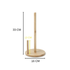 Suporte Para Papel Toalha Ecokitchen Bambu 34 Cm - Mimo Style