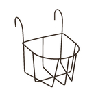 Suporte para Parede Ferro Cesta Tropical 19x27cm Marrom