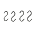 Suporte para Pendurar Aço Galvanizado com 4 Ganchos Médio 7,40x5,60cm Cinza