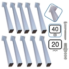 Suporte Para Pia De Parafusar 40cm 20 Un Grapa Para Bancada