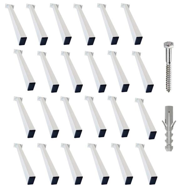 Suporte Para Pia Mão Francesa 50cm - 24un + Kit Parafusos