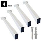 Suporte Para Pia Mão Francesa 50cm - 4un + Kit Parafusos