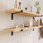 Suporte para Prateleira Cantoneira 11,2x2,5x21,4cm Preto Brasforma