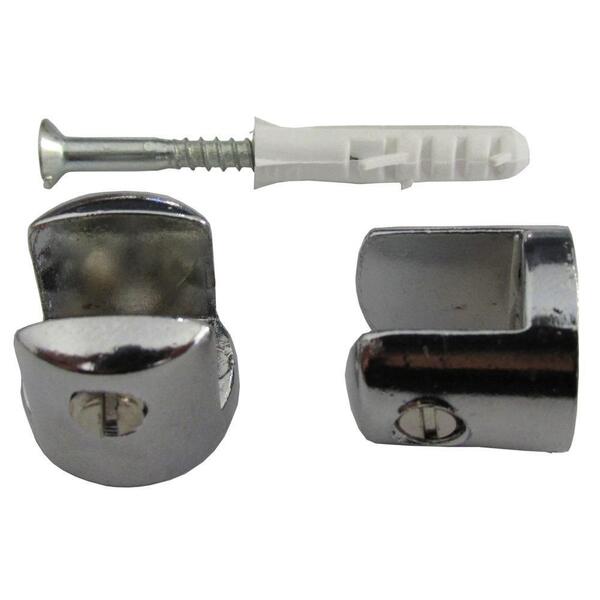 Suporte Para Prateleira De Vidro 8mm Cromado 2 Peças