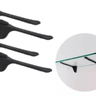 Suporte Para Prateleira Pelicano Preto Fosco - 4un