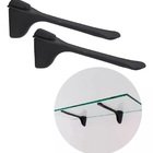 Suporte Para Prateleira Pelicano Preto Fosco - 4un