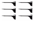 Suporte Para Prateleira Pelicano Preto Fosco - 6un