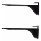 Suporte Para Prateleira Pelicano Preto Fosco - 6un