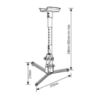 Suporte para Projetor de Teto com Extensão Metal Branco Brasforma