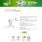 Suporte Para Projetor De Teto Modelo Pro100 Elg Branco