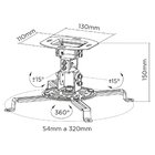 Suporte Para Projetor De Teto Modelo Pro100 Elg Preto