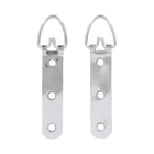 Suporte para Quadro 3,3x1mm Aço Carbono Prata 2 peças