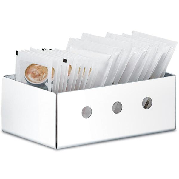 Suporte Para Sachês Aço Inox Porta Saches Açúcar E Adoçantes