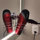 Suporte Para Secador De Cabelo Com Ventosa Abs Aço Cromado Fa