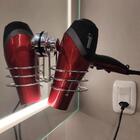 Suporte Para Secador De Cabelo Com Ventosa Abs Aço Cromado Fa