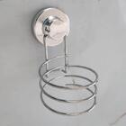 Suporte Para Secador De Cabelo Com Ventosa Abs Aço Cromado Fa