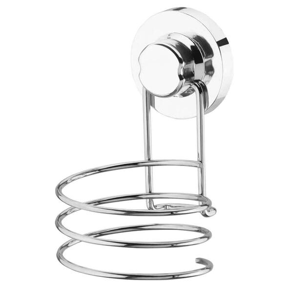 Suporte Para Secador De Cabelo Com Ventosa Abs Aço Cromado Fa