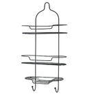 Suporte Para Shampoo Com Prateleiras E Ganchos Em Aço - Preto