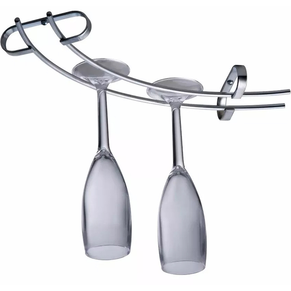 Suporte Para Taças Curvo Organizador Armário Aço Cromado