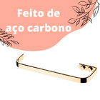 Suporte Para Toalha Toalheiro Banheiro 22cm Dourado Future 23