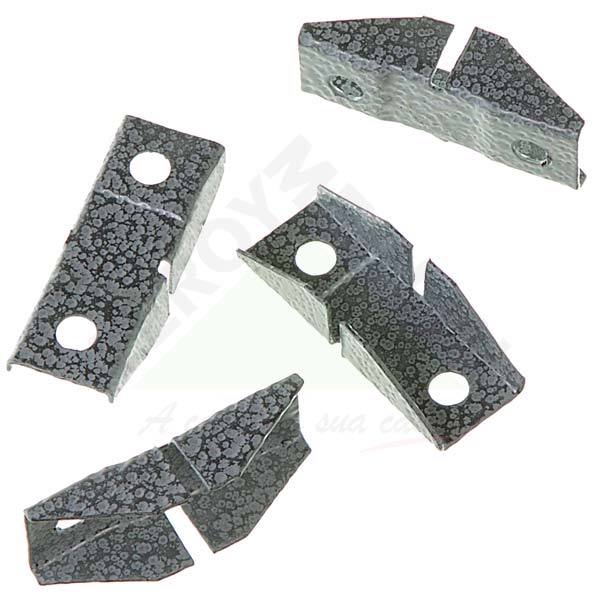 Suporte para Trilho Aço Branco/PrataTexturizado 4x1,5cm Zamar