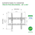 Suporte Para Tv / Monitor Fixo Inclinável De 26 Até 65 Pix