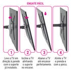 Suporte para TV Articulado Metal Preto 19"a 56" Multivisão