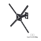 Suporte para TV Articulado com Braço Curto Parede Até 60'' Preto Lexman